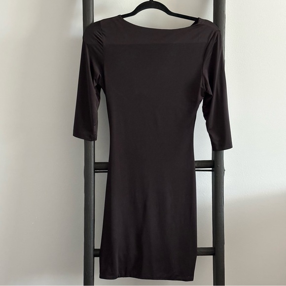 BEDO - BLACK CUT-OUT MINI DRESS - Picture 2 of 4